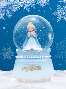 梦幻公主城堡水晶球，八音盒发光旋转音乐盒情人，节儿童女生生日礼物