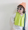 KAIKAI韩国童装儿童毛衣马甲背心中小童宝宝荧光色洋气时髦上衣