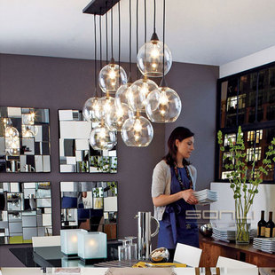 设计师灯楼梯吧台单头酒吧，创意咖啡厅北欧餐厅，吊灯简约玻璃灯