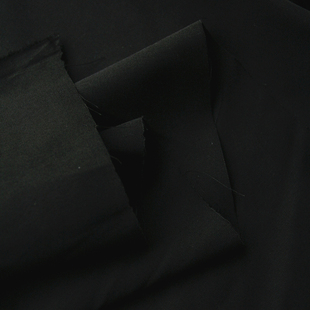 PopoHouse黑色化纤混纺内衬里布蕾丝 衬衫连衣裙服装面料手工diy