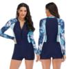 One piece long sleeved surfing suit  sun protection women's