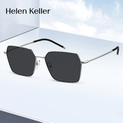 海伦凯勒白色边框近视墨镜男可配度数，偏光宝利来太阳眼镜驾驶专用