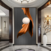 玄关背景墙壁纸抽象现代简约客厅装饰画轻奢走廊过道入户竖版壁画