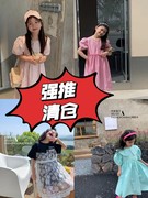 韩国童装凹末aome阿尼卡品牌2023夏装女大童亲子连衣裙集合