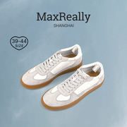 maxreally大码女鞋德训鞋阿甘鞋，小白鞋休闲鞋厚底运动女拼色板鞋