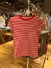 Brandy Girl红色条纹T恤女夏季2022bm圆领短袖T恤ins潮女