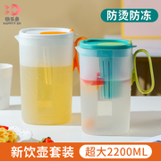 快乐鱼冰箱冷水壶大容量泡茶瓶家用冰水杯塑料冷萃凉水壶耐高温桶