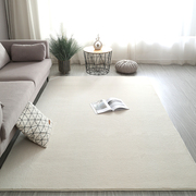 简约ins风客厅地毯纯色短毛，沙发茶几垫书房卧室床边地垫素色整铺