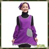 日式客服职工工作服围裙 922605紫色咖啡厅围裙+头巾+袖套套装