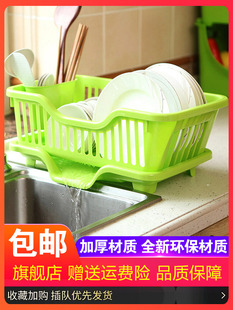 厨房碗碟沥水架收纳架碗架沥水篮接水盘碗碟，置物架台面沥水碗盘架