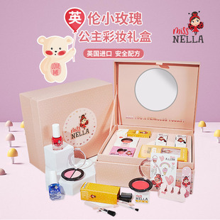 missnella儿童化妆品套装彩妆盒，指甲油无毒无味女孩生日礼物