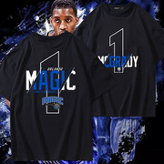 魔术时期麦迪T恤篮球运动纯棉短袖1号篮球衣McGrady休闲球迷上衣