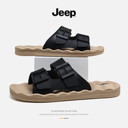 jeep吉普拖鞋夏季男款大码外穿简约凉拖户外舒适防滑拖鞋