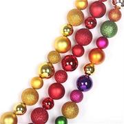 圣诞节装饰品彩色球串链条吊球球串串圣诞树橱窗幼儿园布置挂饰