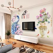 大型客厅沙发电视背景墙壁贴画，3d立体墙贴画，贴纸温馨卧室墙纸自粘