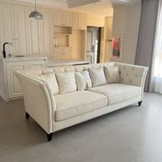 美克美家伊森艾伦谢尔顿客厅沙发 art美式轻奢高级布艺沙发榉木