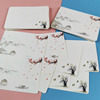 中国风空白手绘明信片手写卡，片纸学生diy涂鸦自制教师节祝福贺卡