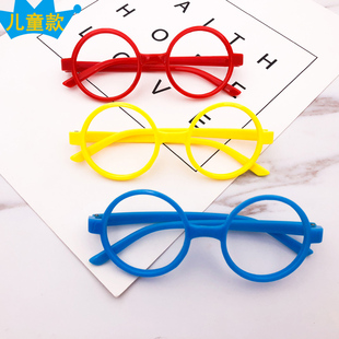 韩版儿童眼镜框架无镜片，可爱小孩眼镜圆形，框男童女童宝宝眼镜架潮