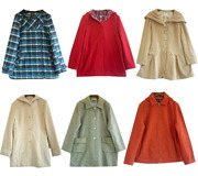 日本制vintage古着复古格纹，秋冬纯色连帽宽松羊毛呢短外套孤品