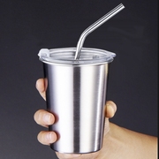 杯盖通用吸管水杯配件防漏透明防尘可插玻璃奶杯保温杯盖随身便捷