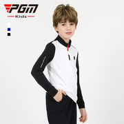 PGM儿童高尔夫服装男童夏季防晒衣青少年冰丝衣袖速干透气T恤