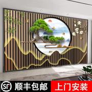 中式电视背景墙贴纸，自粘客厅沙发卧室，贴画公司办公室餐厅美容墙纸