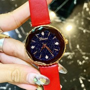 女蒂米妮腕表潮流星空时装表钻石英表士手表表大红皮带韩版时尚