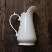 w1962出口欧洲奶油色，法式优雅大水罐小奶壶欧式花瓶陶瓷装饰罐