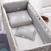 定制纯棉婴儿bb床围宝宝，床上用品套件儿童床，品六七件套拼接防撞围