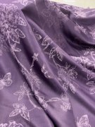 提花布料紫色双色提花蝴蝶，薄款秋连衣裙外套面料