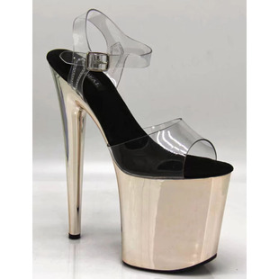 idealma模特超高跟鞋17厘米20公分舞台走秀女鞋订制电镀钢管舞