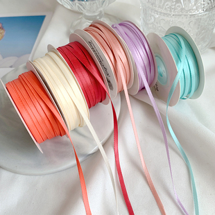 3mm加密双面涤纶织带婚礼蝴蝶结制作材料包装绸缎带丝带彩带