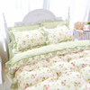全棉韩式绿色森系四件套纯棉田园，风小碎花被套床单，公主风床上床品
