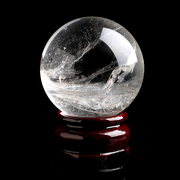 天然白水晶球摆件天然水晶球，o天然原石打磨可鉴定