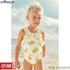 NEXT儿童连体泳衣 2023夏黄色柠檬女童吊带温泉泳装(3月-7岁)