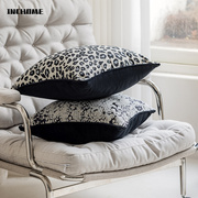 北欧动物纹豹纹提花抱枕客厅沙发靠垫腰枕床头靠枕飘窗样板间靠垫