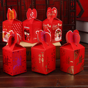 西安婚庆创意喜糖盒，纸盒折叠式糖盒，糖果盒婚庆零批基地