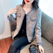 小香风外套女士，高级感名媛气质小个子粗花呢，2023年女装上衣