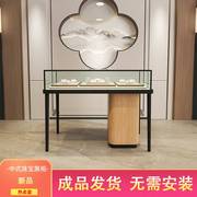 新中式实木博物馆珠宝展示柜玻璃展柜古玩茶叶货架首饰陈列柜