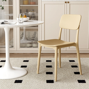 塑料椅子家用加厚餐厅，吃饭餐桌餐椅商用现代简约凳子叠放靠背北欧