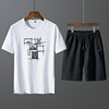 莫代尔短袖T恤运动休闲套装韩版青少年半袖体恤五分裤2件套运动服