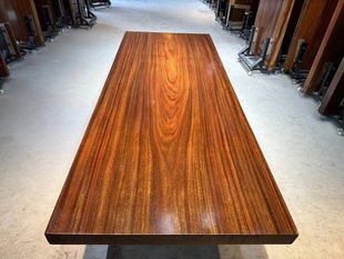 奥坎大板非洲花梨木大板桌绿心檀板桌花梨木茶桌大尺寸大板桌