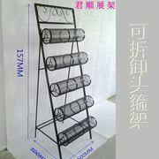 铁质单面五层头扣架发箍头箍展示架地摊，饰品货架可拆卸