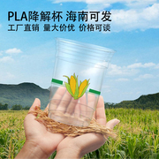 海南可发高透食品级全生物可降解PLA材质一次性冷饮杯咖啡奶茶杯
