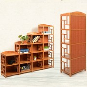 楠竹书架落地家用多层加厚简约置物简易学生儿童现代客厅收纳书柜