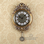 欧式挂钟创意客厅静音钟表，北欧简约个性，复古现代美式时钟田园装饰