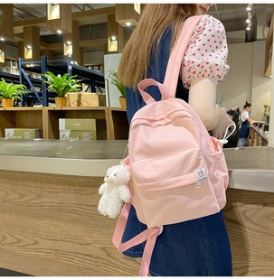 女生帆布小书包日系小清新双肩，包韩版迷你糖果色学生旅行背包
