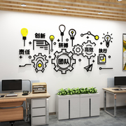 公司团队文化背景，装饰贴纸办公室励志标语，字亚克力3d立体墙贴执行