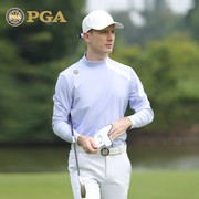 美国PGA 高尔夫服装 男士长袖T恤 拉链立领设计 比赛球服运动面料