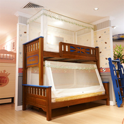 子母床蚊帐上下铺梯形1.2米1.35双层1儿童高低床1.5m专用纹账密90